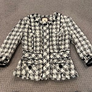 Anthropologie elevenses tweed blazer sz 0
